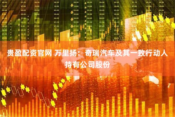 贵盈配资官网 万里扬：奇瑞汽车及其一致行动人持有公司股份